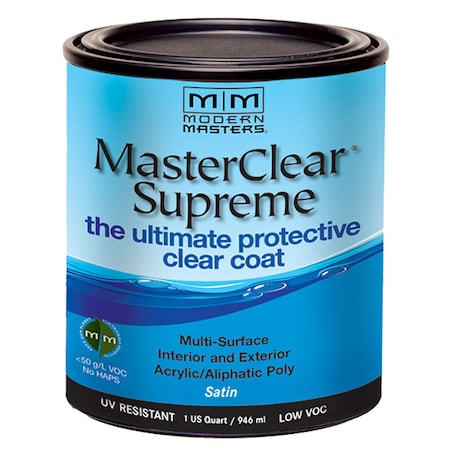 Modern Masters 1 Qt Clear MasterClear Supreme Protective Clear Coat, Satin MCS902